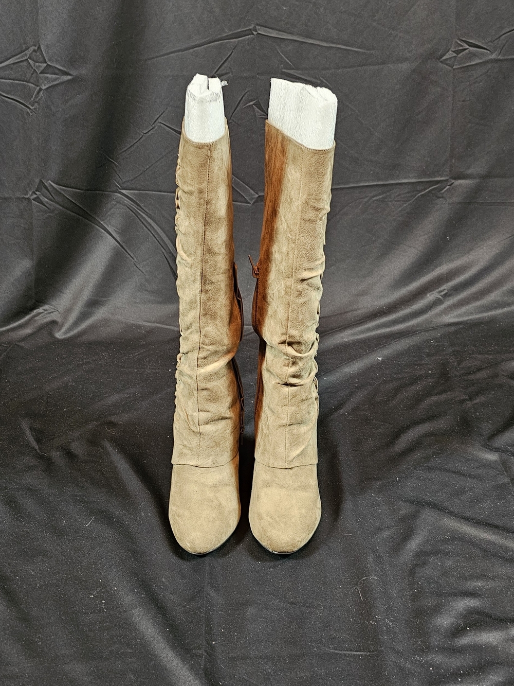 Women’s Tall Faux Suede Knee-High Boots in Taupe